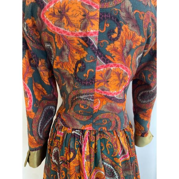 EDOARDO ROCHA Haute Couture Jacket Skirt Suit Two-Piece Set Wool Silk US 4/6 - Picture 12 of 16